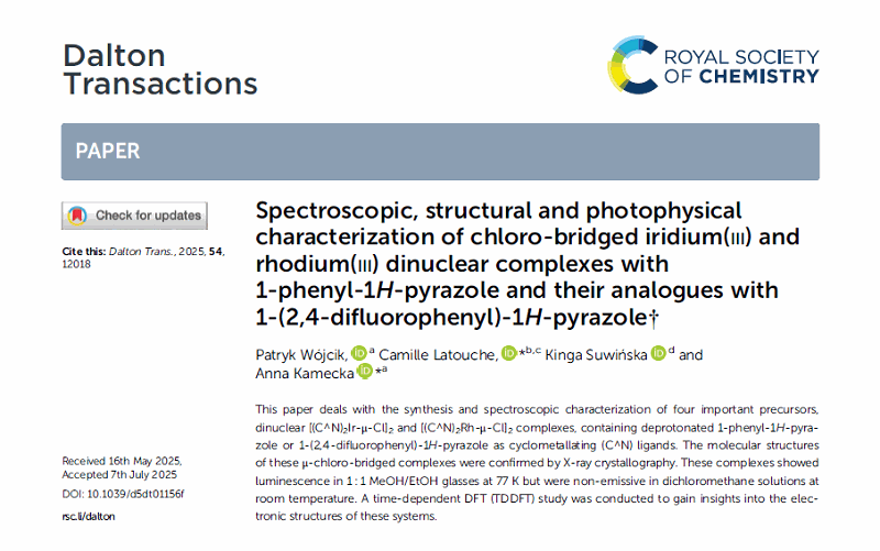 Scientific article in international collaboration co-authored by Patryk Wójcik, M.Sc. artykul 1